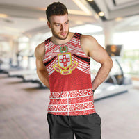 Personalised Kolisi Tonga College Atele Men Tank Top Polynesian Ngatu Tribal