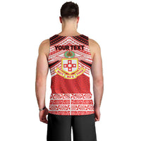 Personalised Kolisi Tonga College Atele Men Tank Top Polynesian Ngatu Tribal