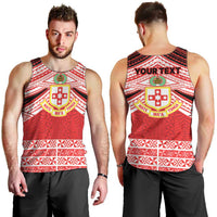 Personalised Kolisi Tonga College Atele Men Tank Top Polynesian Ngatu Tribal