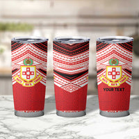 Personalised Kolisi Tonga College Atele Tumbler Cup Polynesian Ngatu Tribal