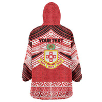 Personalised Kolisi Tonga College Atele Wearable Blanket Hoodie Polynesian Ngatu Tribal