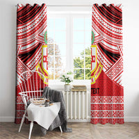 Personalised Kolisi Tonga College Atele Window Curtain Polynesian Ngatu Tribal