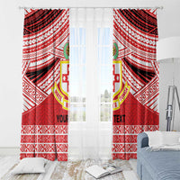 Personalised Kolisi Tonga College Atele Window Curtain Polynesian Ngatu Tribal
