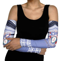 Personalised Tonga Apifoou College Arm Sleeves Polynesian Ngatu Tribal - Polynesian Pride