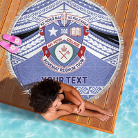 Personalised Tonga Apifoou College Beach Blanket Polynesian Ngatu Tribal
