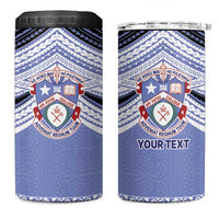 Personalised Tonga Apifoou College 4 in 1 Can Cooler Tumbler Polynesian Ngatu Tribal