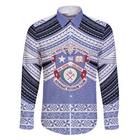 Personalised Tonga Apifoou College Family Matching Off Shoulder Short Dress and Hawaiian Shirt Polynesian Ngatu Tribal