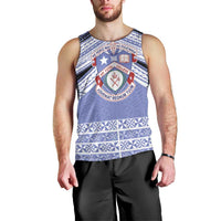 Personalised Tonga Apifoou College Men Tank Top Polynesian Ngatu Tribal