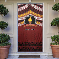 Personalised Tonga Beulah College Door Cover Polynesian Ngatu Tribal - Polynesian Pride