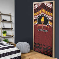 Personalised Tonga Beulah College Door Cover Polynesian Ngatu Tribal - Polynesian Pride