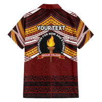 Personalised Tonga Beulah College Family Matching Puletasi and Hawaiian Shirt Polynesian Ngatu Tribal