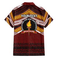 Personalised Tonga Beulah College Family Matching Short Sleeve Bodycon Dress and Hawaiian Shirt Polynesian Ngatu Tribal