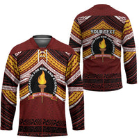 Personalised Tonga Beulah College Hockey Jersey Polynesian Ngatu Tribal - Polynesian Pride