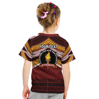 Personalised Tonga Beulah College Kid T Shirt Polynesian Ngatu Tribal