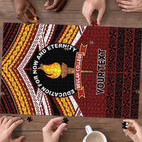 Personalised Tonga Beulah College Puzzle Polynesian Ngatu Tribal - Polynesian Pride