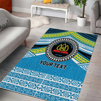 Personalised Tonga Lavengamalie College Area Rug Polynesian Ngatu Tribal
