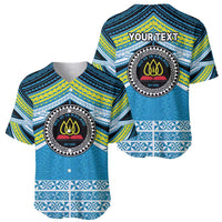 Personalised Tonga Lavengamalie College Baseball Jersey Polynesian Ngatu Tribal