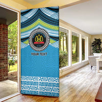 Personalised Tonga Lavengamalie College Door Cover Polynesian Ngatu Tribal - Polynesian Pride