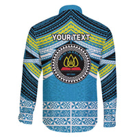 Personalised Tonga Lavengamalie College Family Matching Long Sleeve Bodycon Dress and Hawaiian Shirt Polynesian Ngatu Tribal