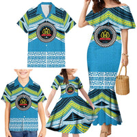 Personalised Tonga Lavengamalie College Family Matching Mermaid Dress and Hawaiian Shirt Polynesian Ngatu Tribal