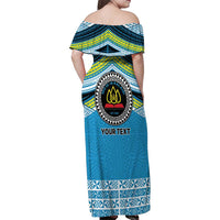 Personalised Tonga Lavengamalie College Family Matching Off Shoulder Maxi Dress and Hawaiian Shirt Polynesian Ngatu Tribal