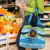 Personalised Tonga Lavengamalie College Grocery Bag Polynesian Ngatu Tribal