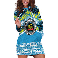 Personalised Tonga Lavengamalie College Hoodie Dress Polynesian Ngatu Tribal