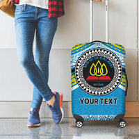 Personalised Tonga Lavengamalie College Luggage Cover Polynesian Ngatu Tribal LT9 - Polynesian Pride