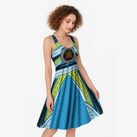 Personalised Tonga Lavengamalie College Midi Dress Polynesian Ngatu Tribal - Polynesian Pride