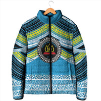 Personalised Tonga Lavengamalie College Padded Jacket Polynesian Ngatu Tribal - Polynesian Pride