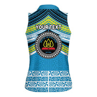 Personalised Tonga Lavengamalie College Women Sleeveless Polo Shirt Polynesian Ngatu Tribal