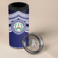 Personalised Tonga Sia'atoutai Theological College 4 in 1 Can Cooler Tumbler Polynesian Ngatu Tribal