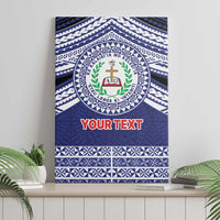 Personalised Tonga Sia'atoutai Theological College Canvas Wall Art Polynesian Ngatu Tribal