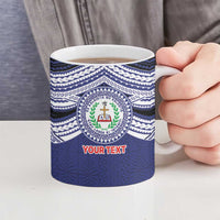 Personalised Tonga Sia'atoutai Theological College Ceramic Mug Polynesian Ngatu Tribal - Polynesian Pride