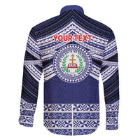 Personalised Tonga Sia'atoutai Theological College Family Matching Long Sleeve Bodycon Dress and Hawaiian Shirt Polynesian Ngatu Tribal