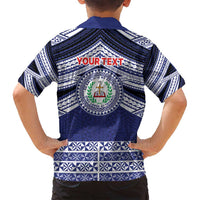 Personalised Tonga Sia'atoutai Theological College Family Matching Tank Maxi Dress and Hawaiian Shirt Polynesian Ngatu Tribal