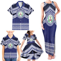 Personalised Tonga Sia'atoutai Theological College Family Matching Tank Maxi Dress and Hawaiian Shirt Polynesian Ngatu Tribal