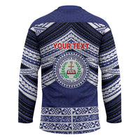 Personalised Tonga Sia'atoutai Theological College Hockey Jersey Polynesian Ngatu Tribal - Polynesian Pride