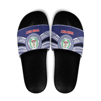 Personalised Tonga Sia'atoutai Theological College Slide Sandals Polynesian Ngatu Tribal - Polynesian Pride