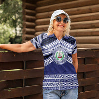 Personalised Tonga Sia'atoutai Theological College Women Polo Shirt Polynesian Ngatu Tribal
