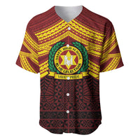 Personalised Tonga Vava'u High School Baseball Jersey Polynesian Ngatu Tribal