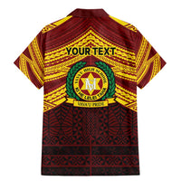 Personalised Tonga Vava'u High School Family Matching Mermaid Dress and Hawaiian Shirt Polynesian Ngatu Tribal