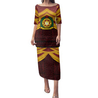 Personalised Tonga Vava'u High School Family Matching Puletasi and Hawaiian Shirt Polynesian Ngatu Tribal