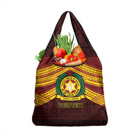 Personalised Tonga Vava'u High School Grocery Bag Polynesian Ngatu Tribal