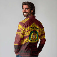 Personalised Tonga Vava'u High School Long Sleeve Polo Shirt Polynesian Ngatu Tribal LT9 - Polynesian Pride