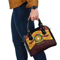 Personalised Tonga Vava'u High School Shoulder Handbag Polynesian Ngatu Tribal