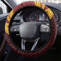 Tonga Vava'u High School Steering Wheel Cover Polynesian Ngatu Tribal