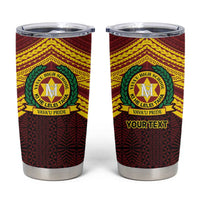 Personalised Tonga Vava'u High School Tumbler Cup Polynesian Ngatu Tribal