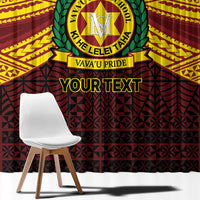 Personalised Tonga Vava'u High School Window Curtain Polynesian Ngatu Tribal