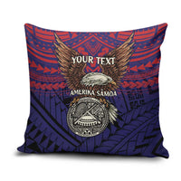 American Samoa Brave Eagle Personalized Pillow Cover National Flag Color - Polynesian Pride
